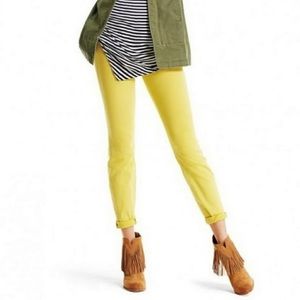 NWT CABI Citrus Lemon Yellow Skinny Jeans Size 8